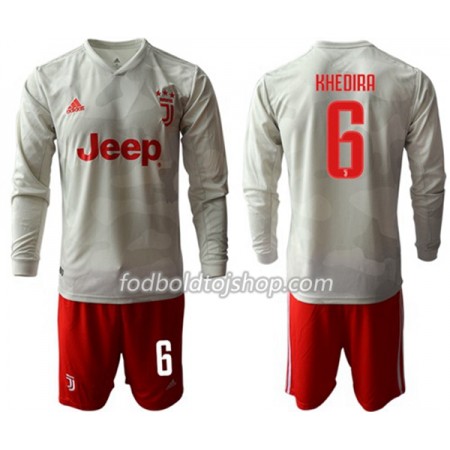 Juventus KHEDIRA 6 Børn Udebane Fodboldsæt 2019-20 L/S (+ Korte bukser)